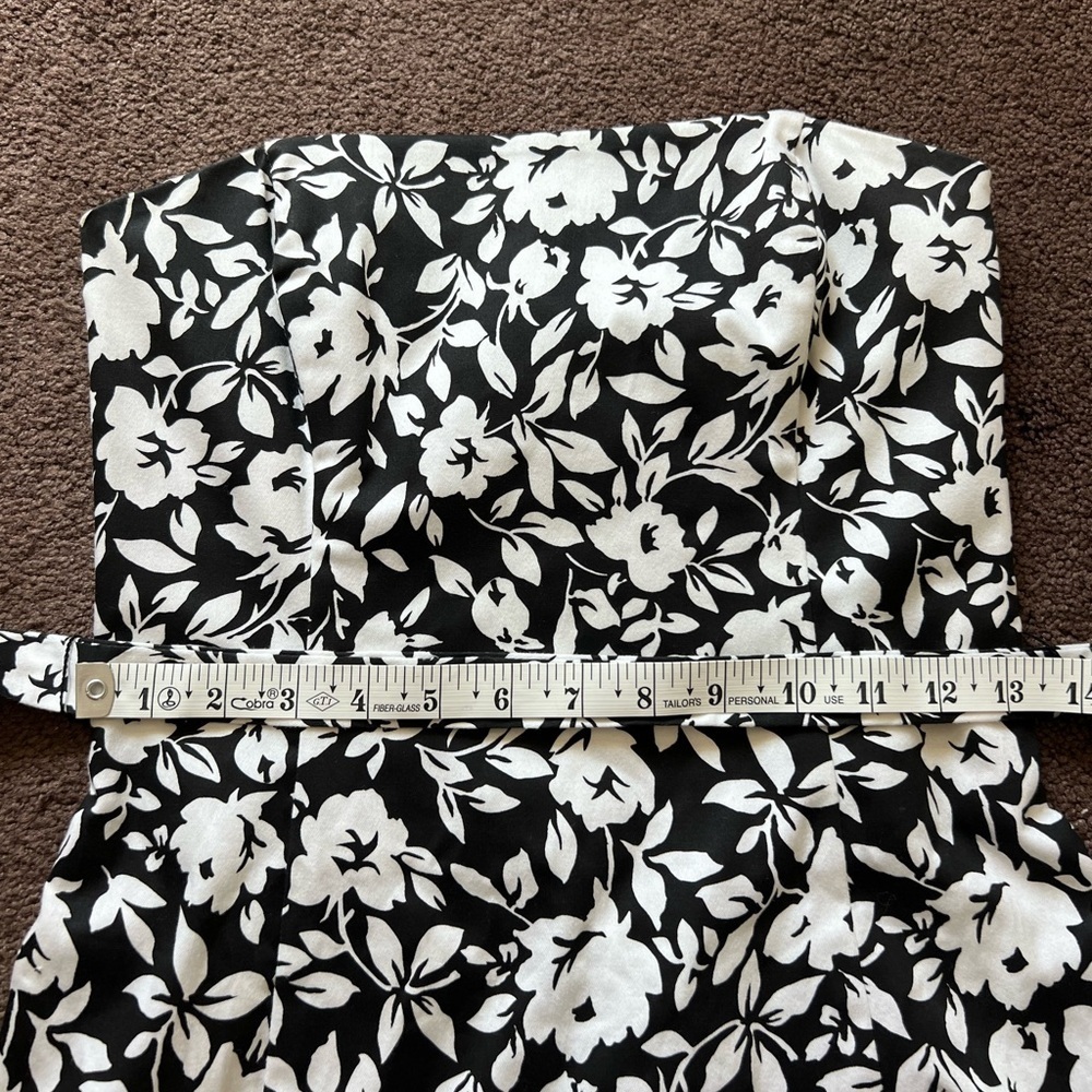 White House Black Market Floral Strapless Fit & Flare Dress - Picture 8 of 11
